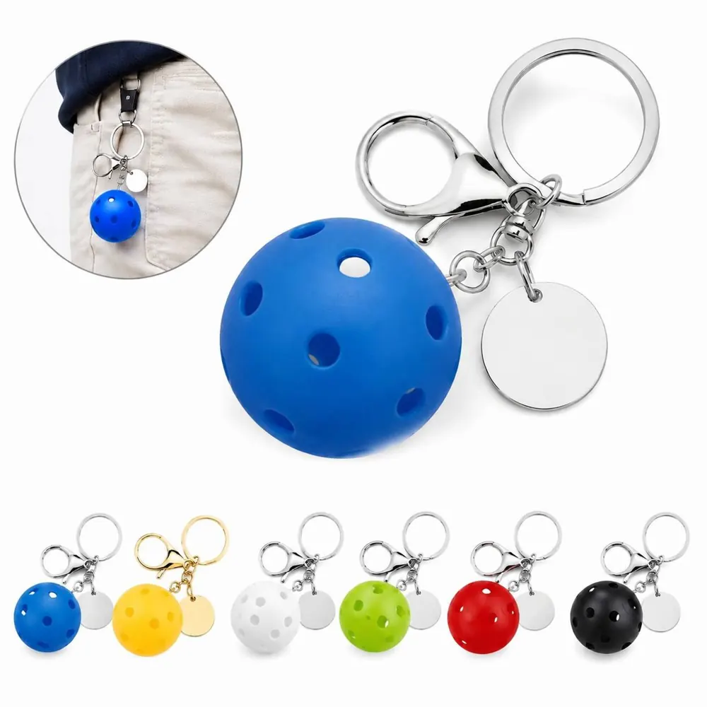 6-Color Pickleball Keychain Set, Durable Mini Ball Charm 2