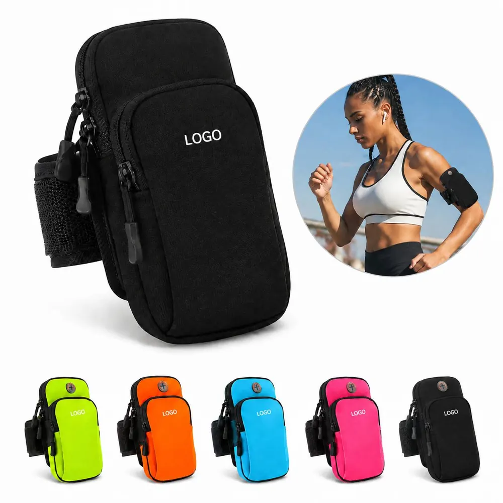 Double-Deck Sports Armband with Touchscreen Window