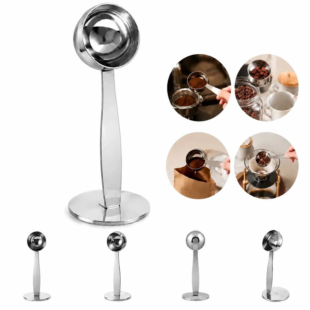 Stainless Steel 2-in-1 Coffee Scoop Tamper for Espresso 2