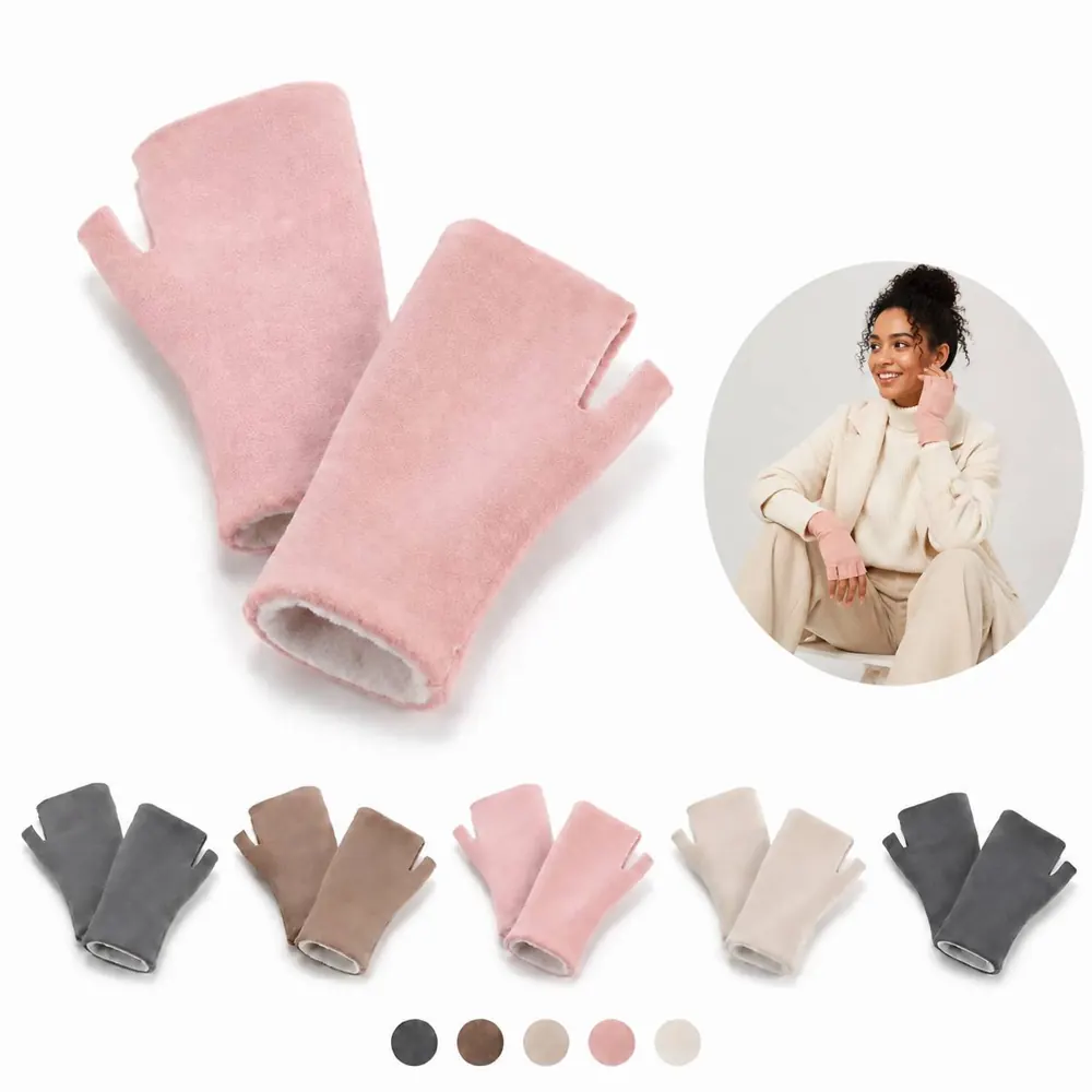 Velvet Fingerless Gloves for Winter Warmth & Dexterity 2