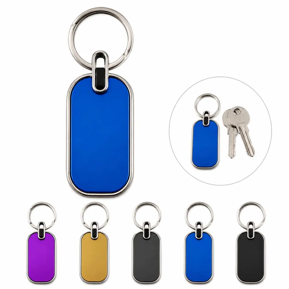 Custom Engravable Zinc Alloy Keychain Tag Key Ring 2