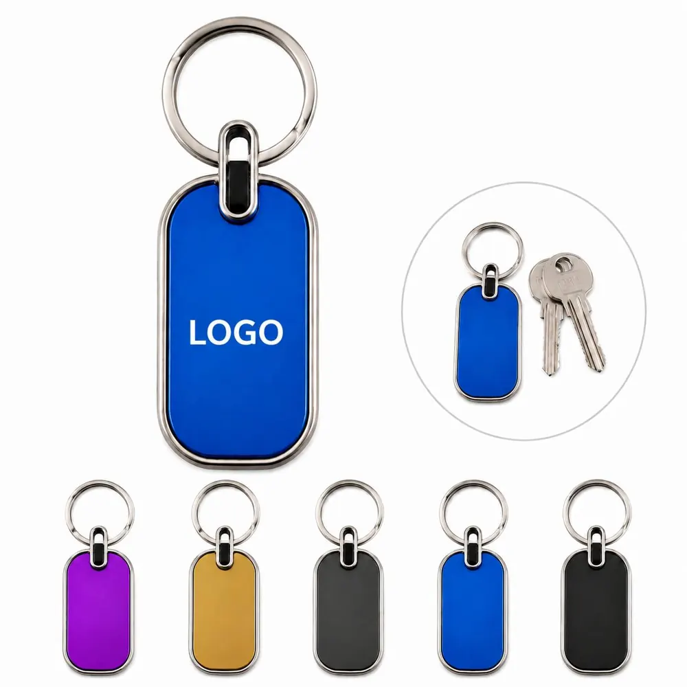 Custom Engravable Zinc Alloy Keychain Tag Key Ring