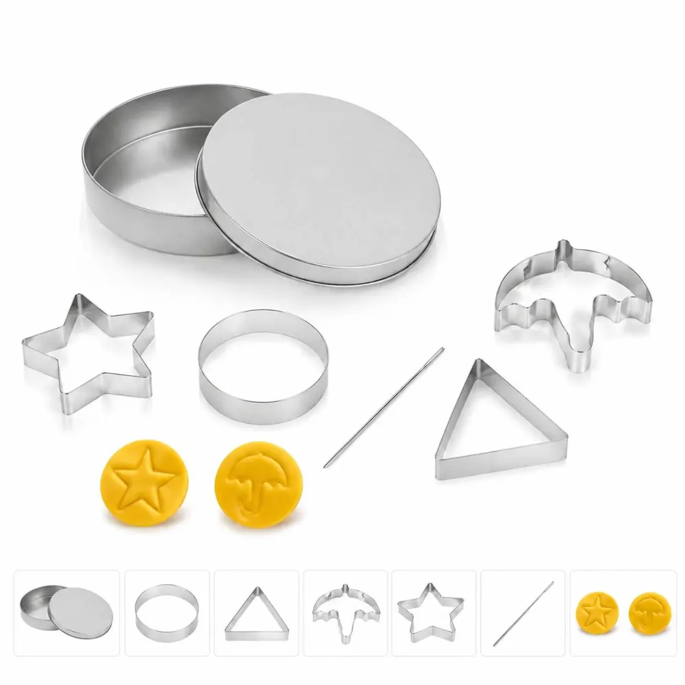 4 Shape Stainless Steel Cookie Cutters Set for Baking 2