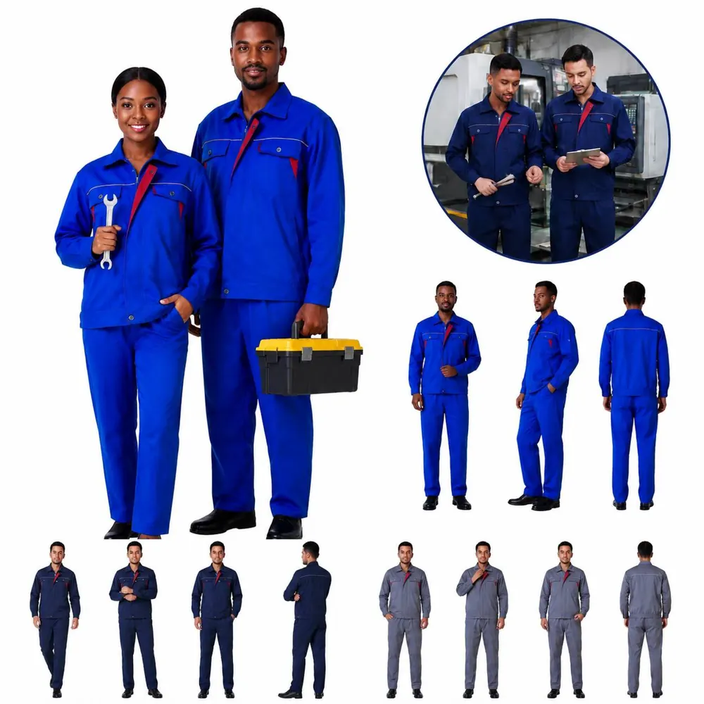 Durable Industrial Workwear Uniform Set with Reinforced 2