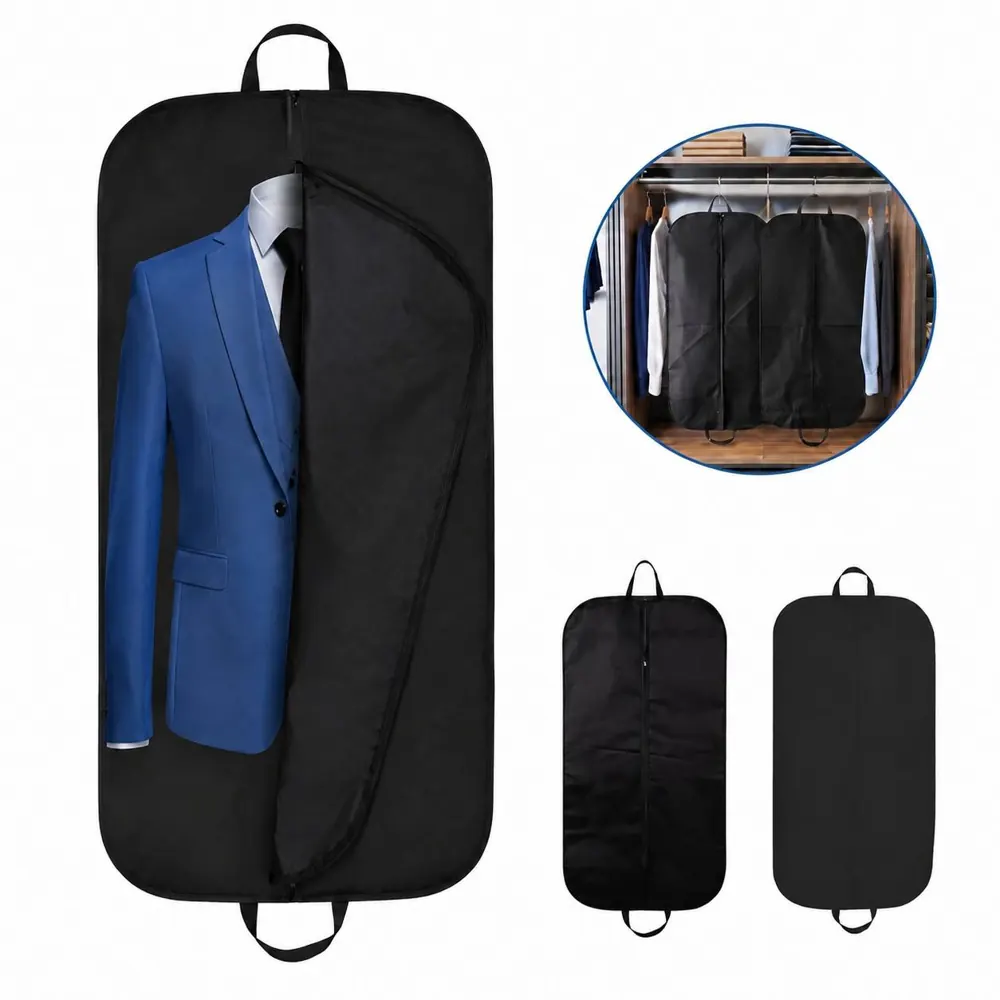 Foldable Non-Woven Hanging Garment Bag with Clear Window 2