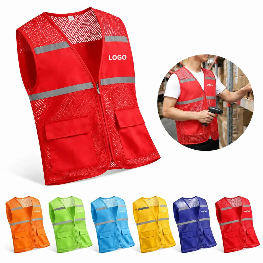 Fishing Net Volunteer Vest with Multiple Tool Pockets