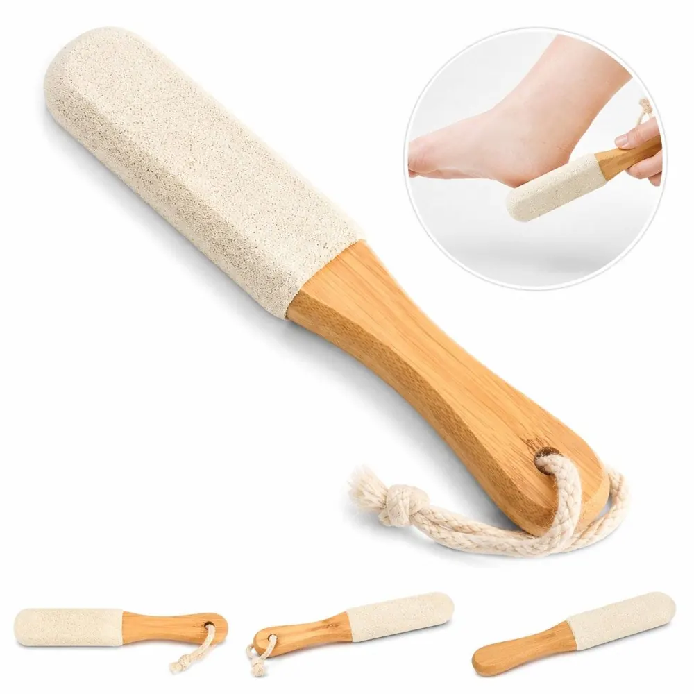 Dual-Sided Callus Grinder with Beech Wood Handle for Foot 2