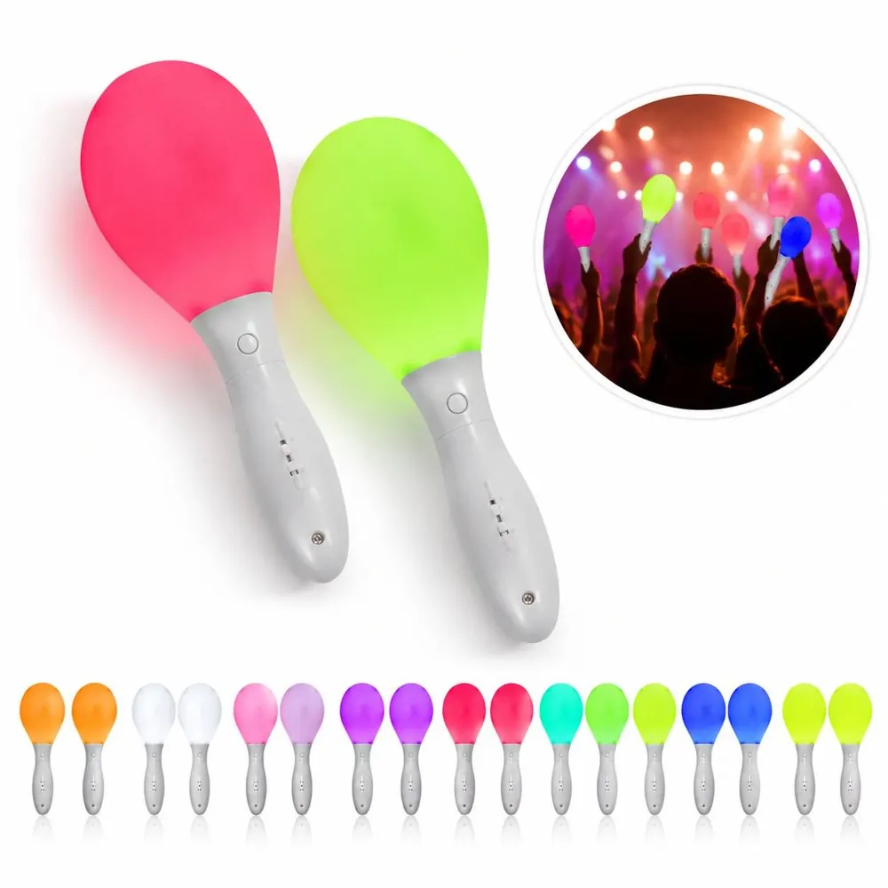 LED Light-Up Musical Maracas with Flashing Sync for Party 2