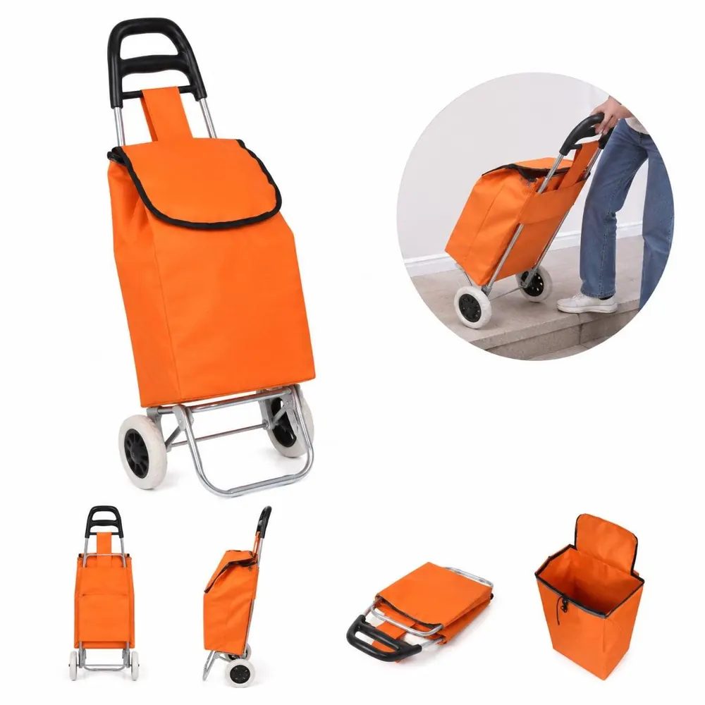 Foldable Shopping Cart with Durable Fabric Bag 2