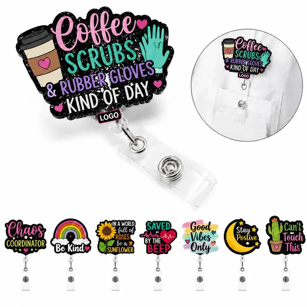 Custom Retractable Badge Reel with Durable Clip for ID