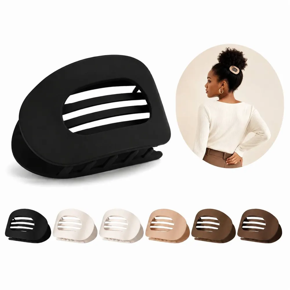 Matte Duckbill Hair Clip, Anti-Slip Flat Round for Firm Hold 2