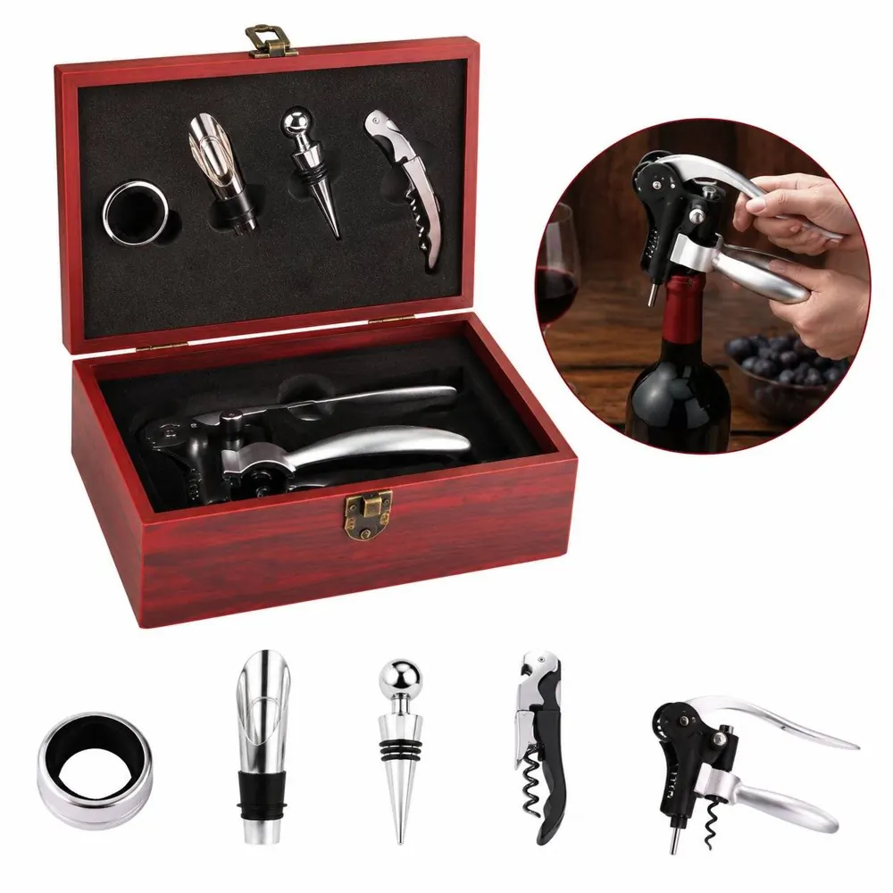 Luxury Rabbit Corkscrew Set with Wooden Gift Box 2