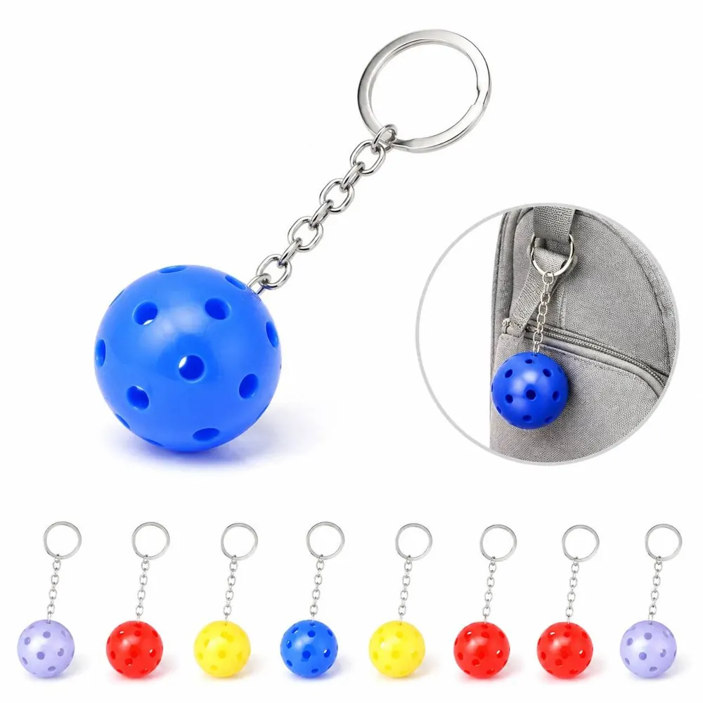 6-Color Pickleball Keychain Set Miniature Replica for Keys 2