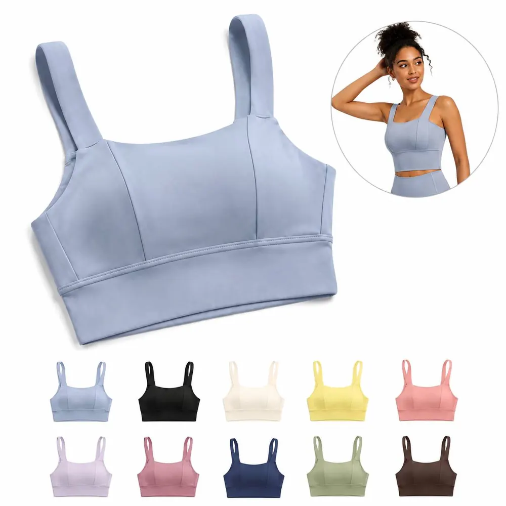 Seamless Racerback Yoga Sports Bra with Breathable Support 2