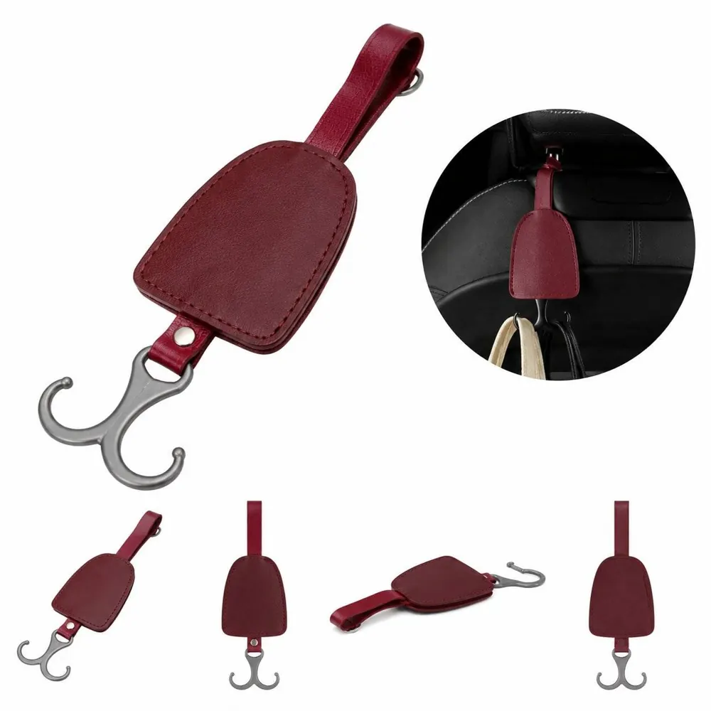Retractable Metal Car Seat Hooks for Headrest Storage 2