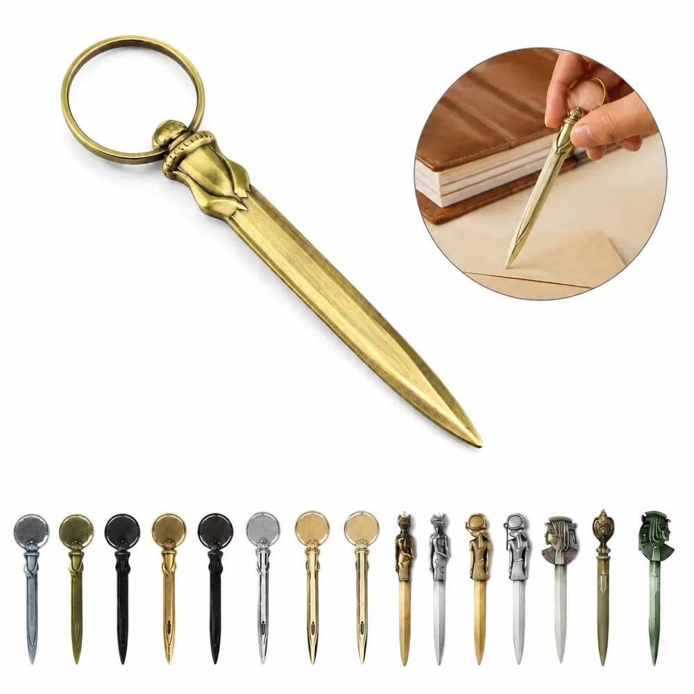 Antique Zinc Letter Opener with Durable Metal Blade for Mail 2