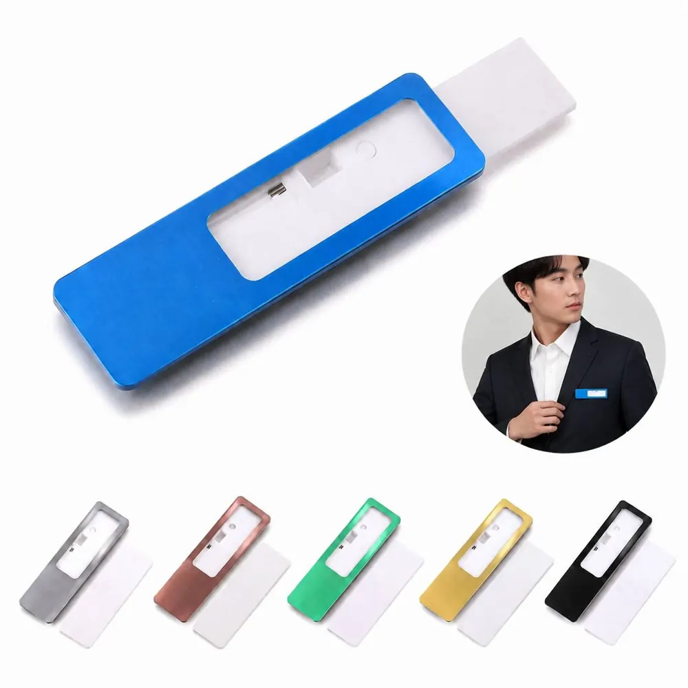 Laser Engraved Name Badge with Replaceable Insert, Durable 2