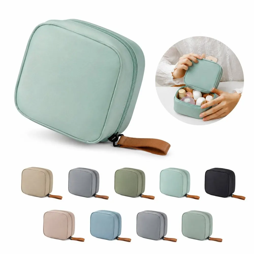Eco PU Zippered Makeup Bag for Travel and Daily Storage 2