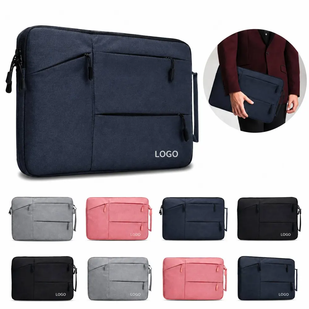Oxford 15 Inch Padded Laptop Sleeve with Handle and Front