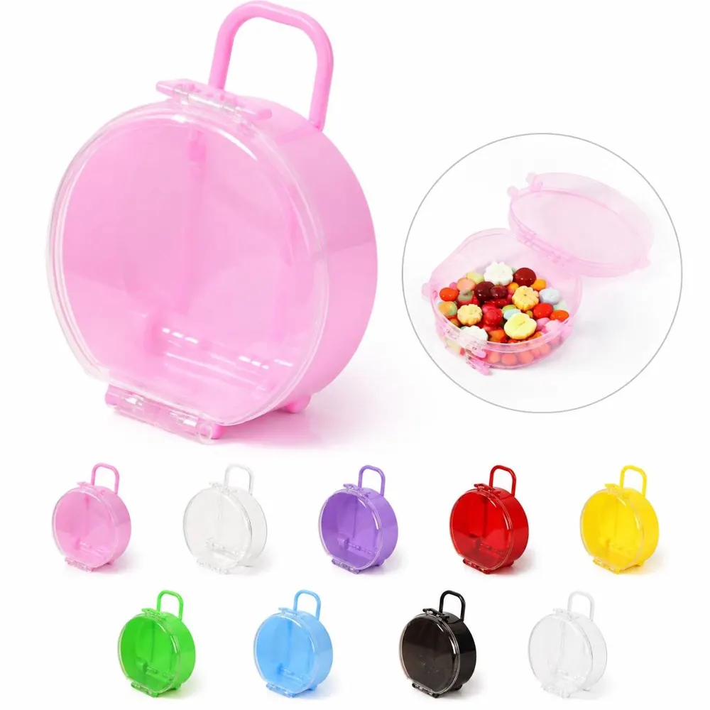 Mini Round Trolley Case with Wheels and Compartments 2