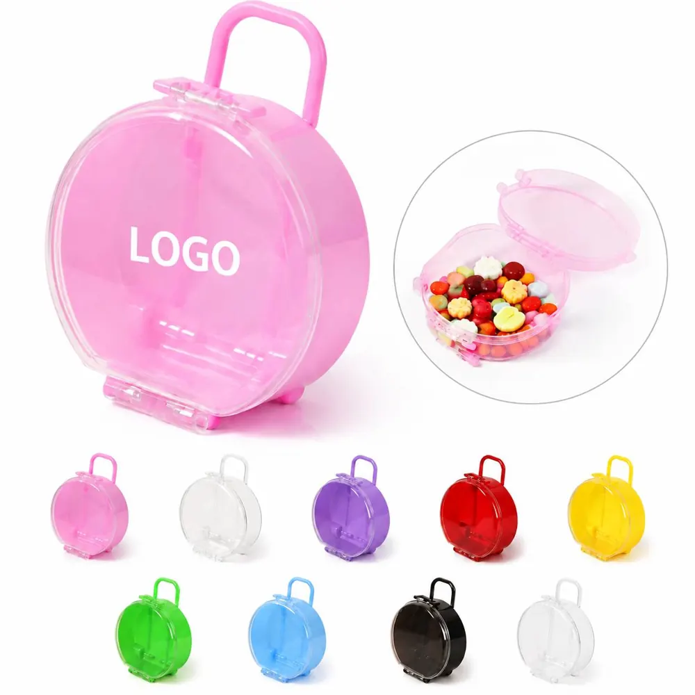 Mini Round Trolley Case with Wheels and Compartments