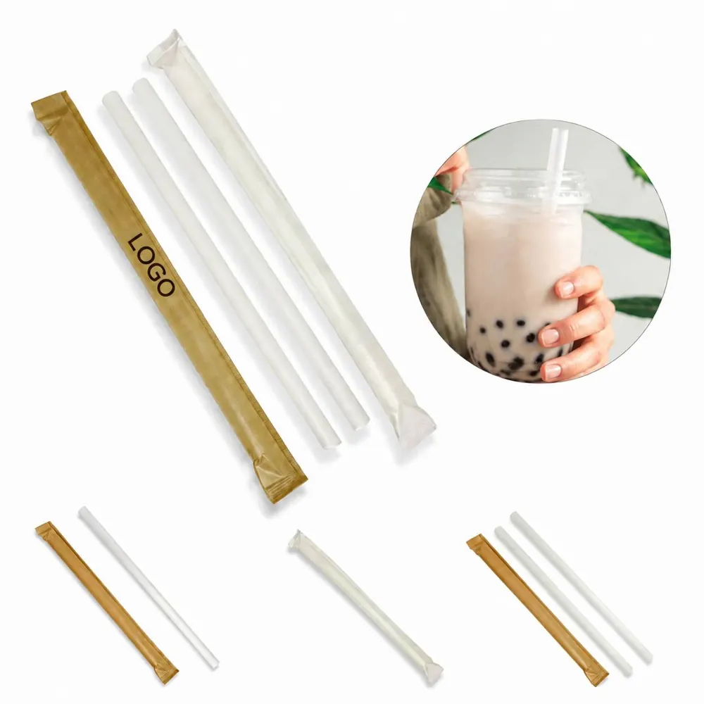 Compostable Biodegradable Straws Individually Wrapped