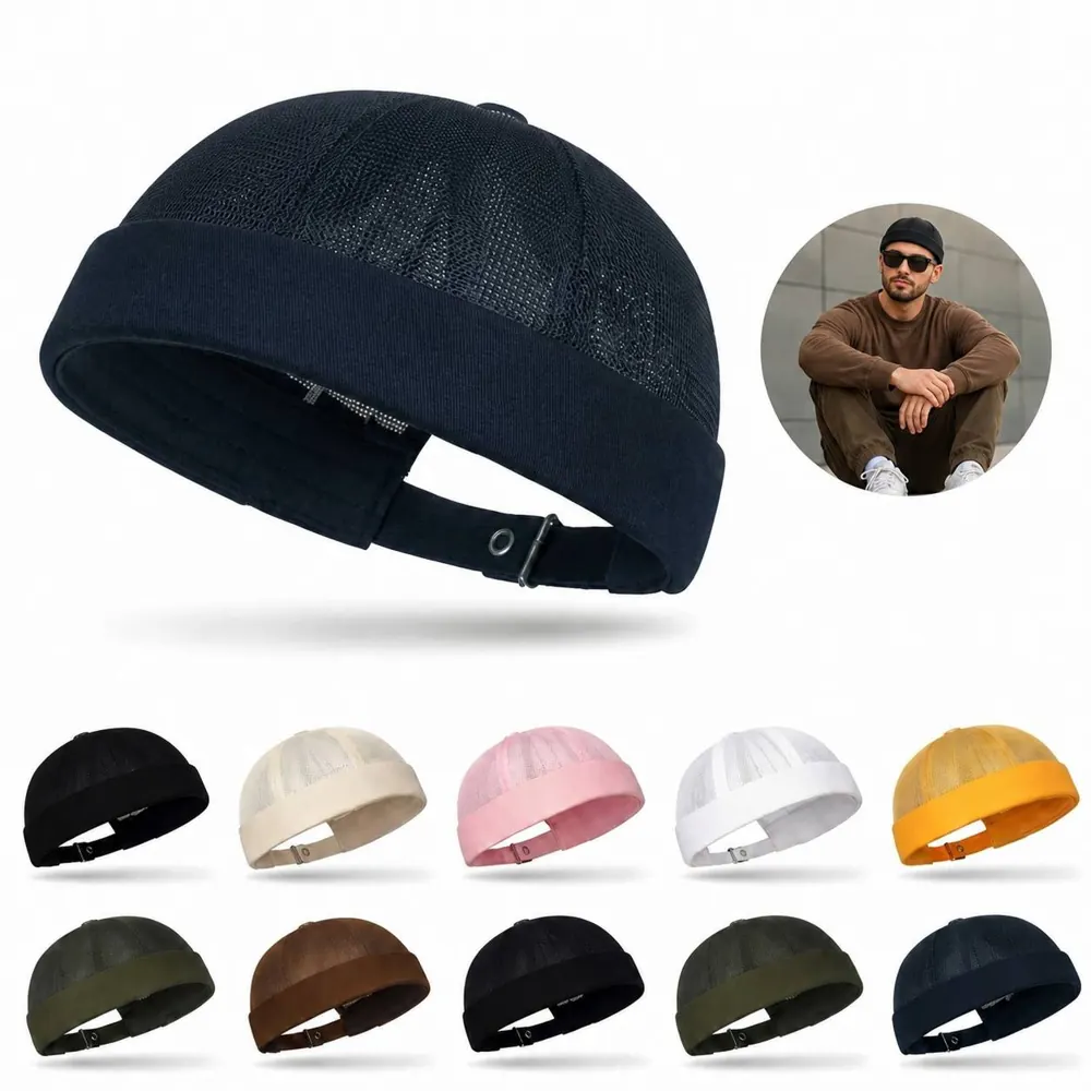 Breathable Mesh Summer Docker Cap for Outdoor Casual Wear 2