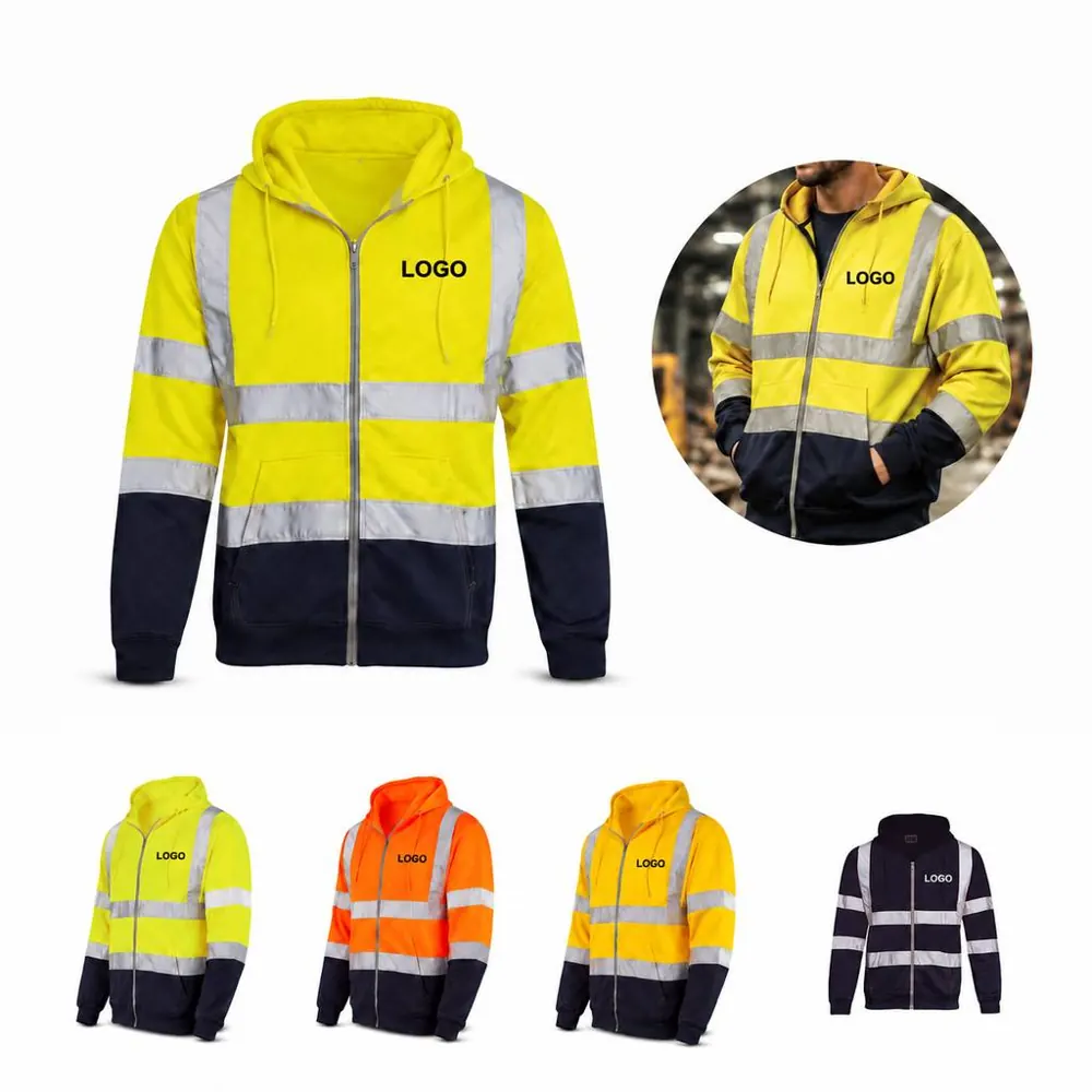 Safety Reflective Hoodie for Outdoor Running and Cycling
