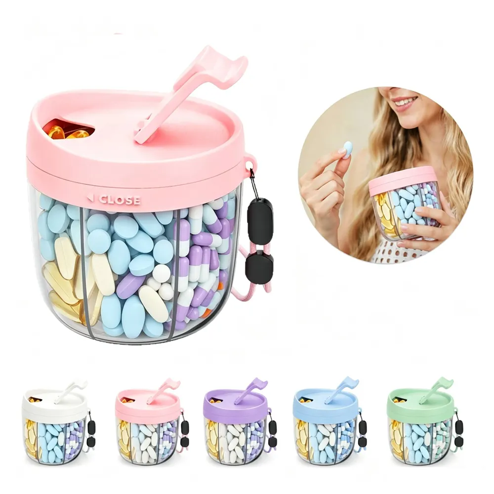 7-Day Large Compartment Pill Dispenser with Clear Lid 2