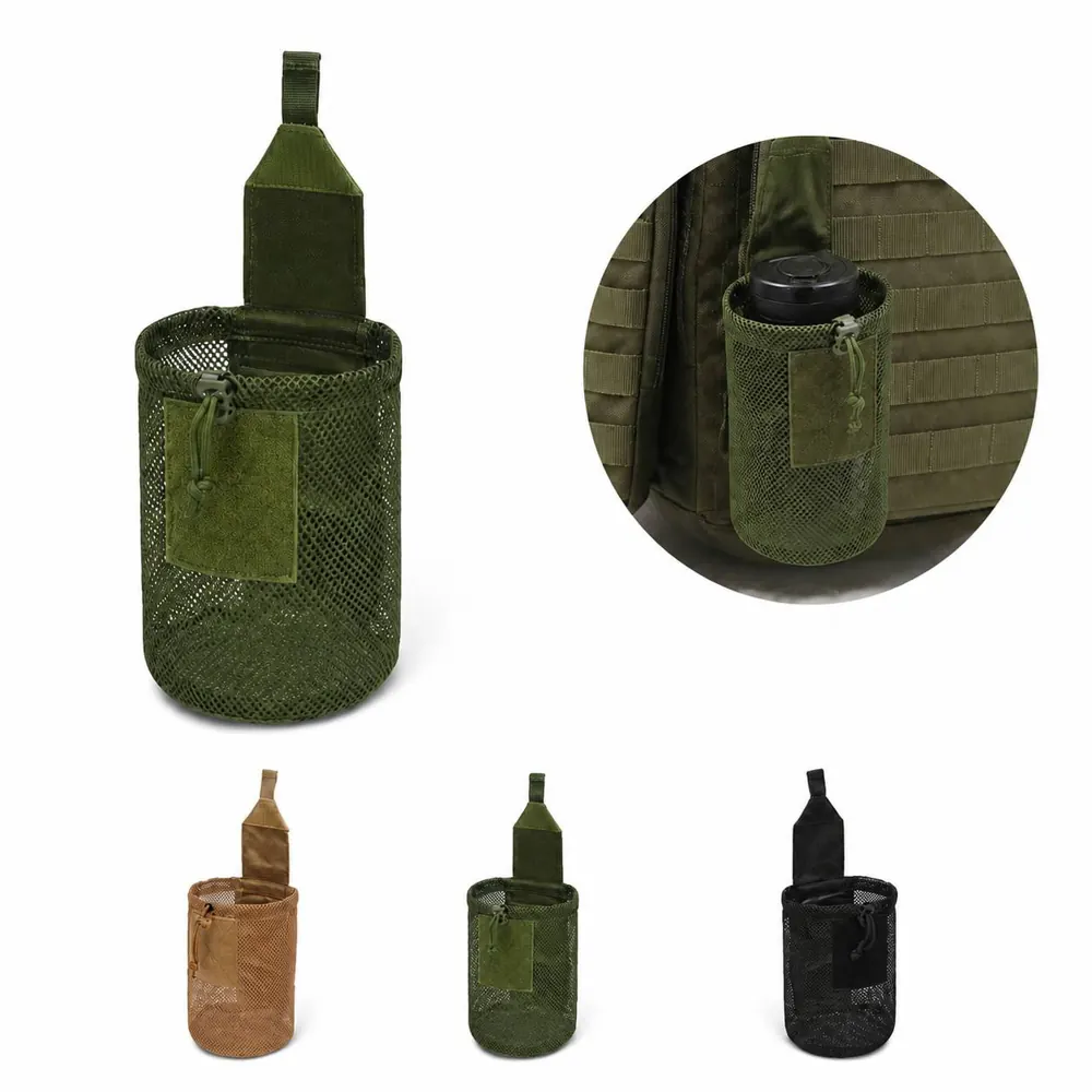 Mesh Water Bottle Carrier Bag with Drawstring 2