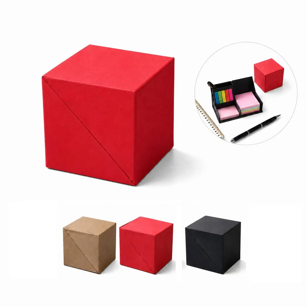 Foldable Sticky Note Organizer Box with Multiple 2