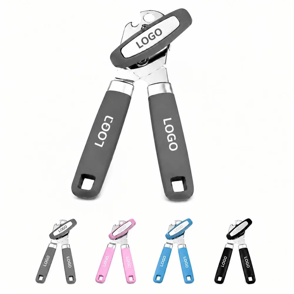 Stainless Steel Can Opener with Ergonomic Turn Knob