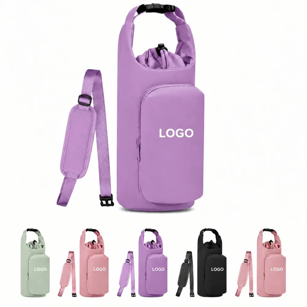 Insulated Bottle Holder with Phone Pocket