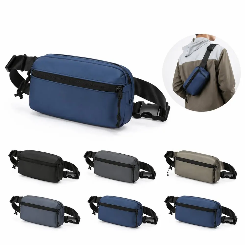 Water-Resistant Crossbody Waist Pack with Zippered Pockets 2