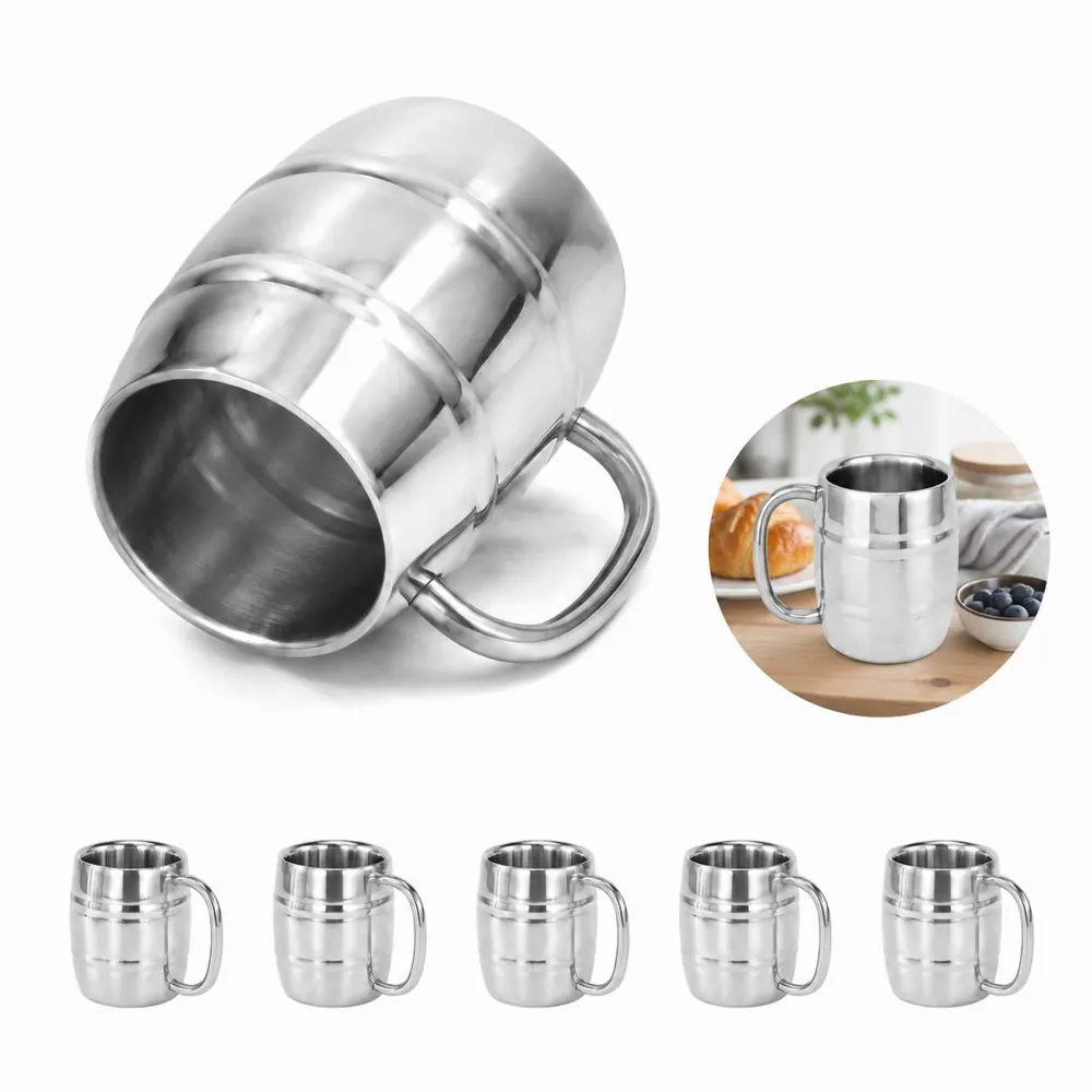 Double Wall Vacuum Camping Cup 300ML with Lid 2