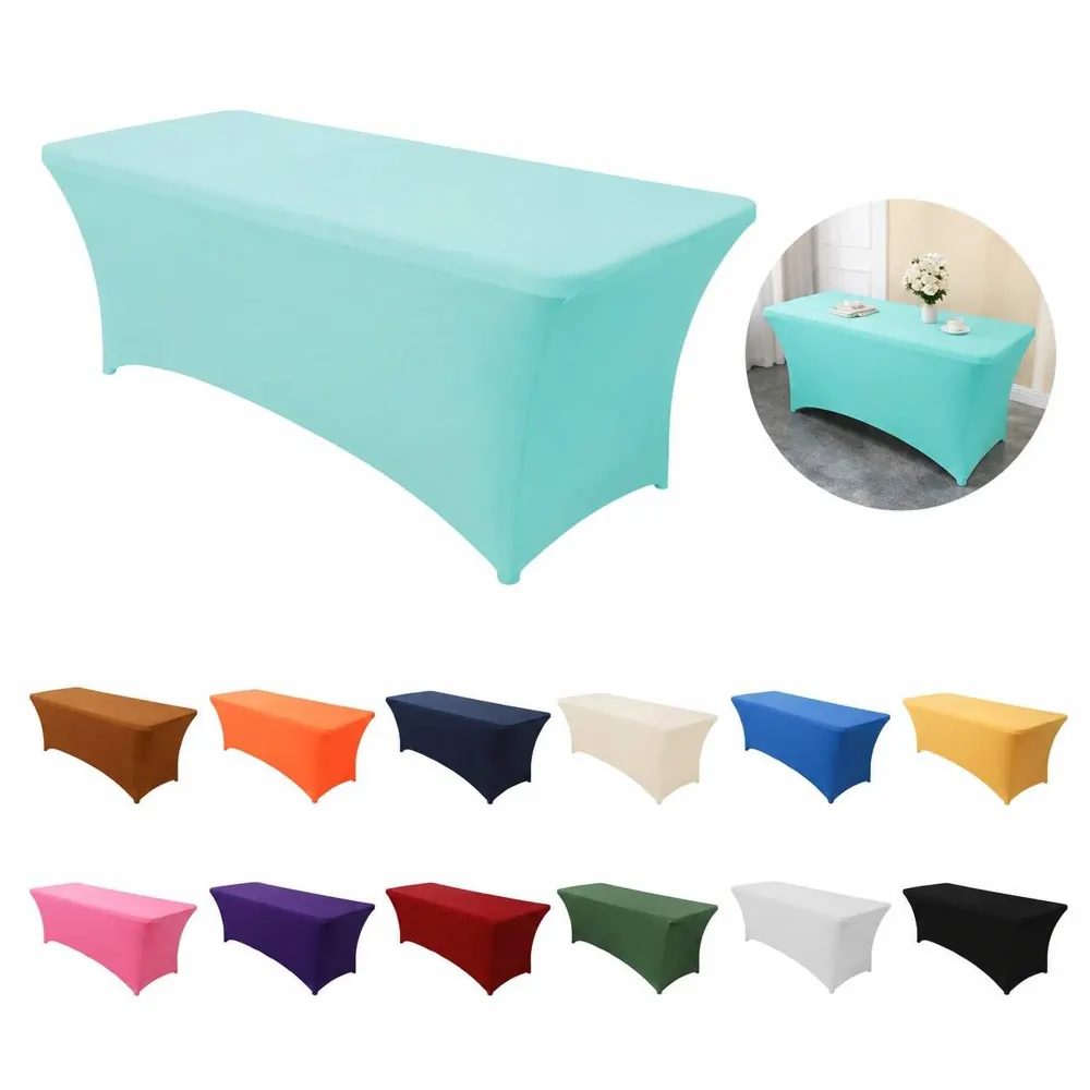 6 Ft Spandex Fitted Rectangular Table Cover 2