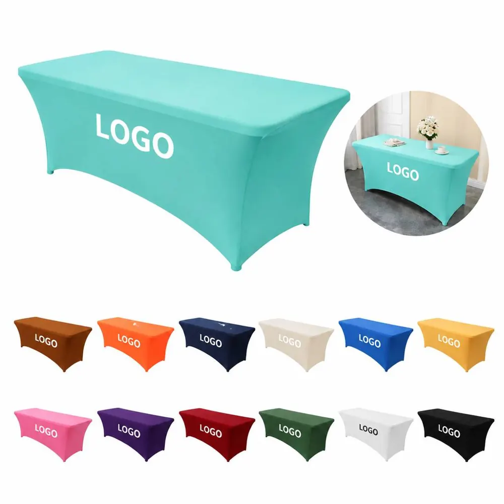 6 Ft Spandex Fitted Rectangular Table Cover