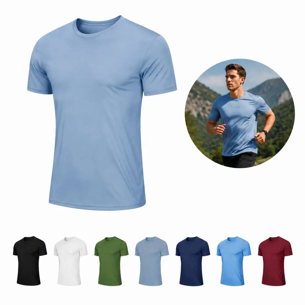 Quick-Dry Short Sleeve Athletic Shirt for Running and Gym 2