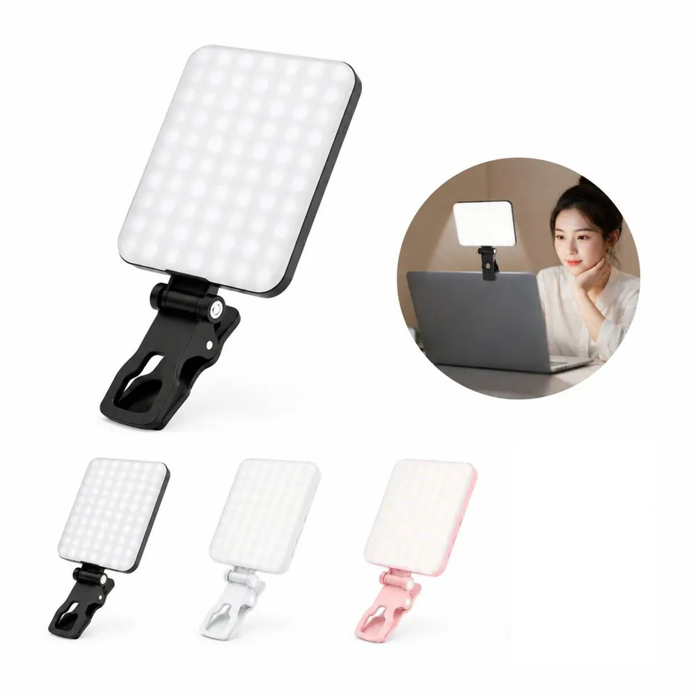 Portable Rechargeable LED Selfie Light with Adjustable 2