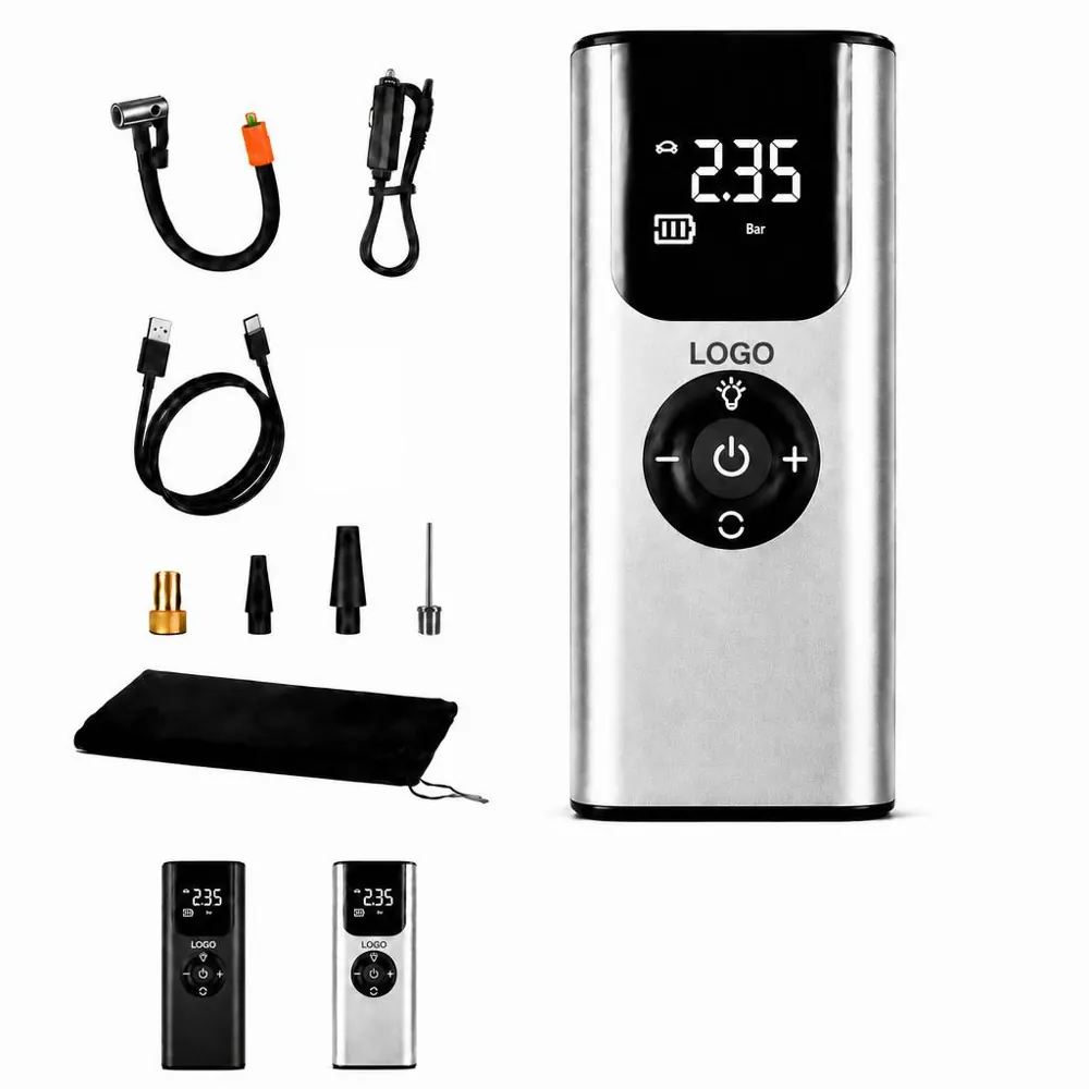 Portable Auto Tire Air Pump with Pressure Gauge