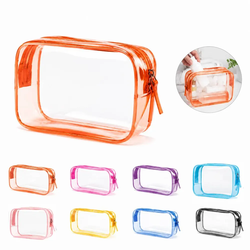 Clear Travel Toiletry Bag Water-Resistant Compact 2