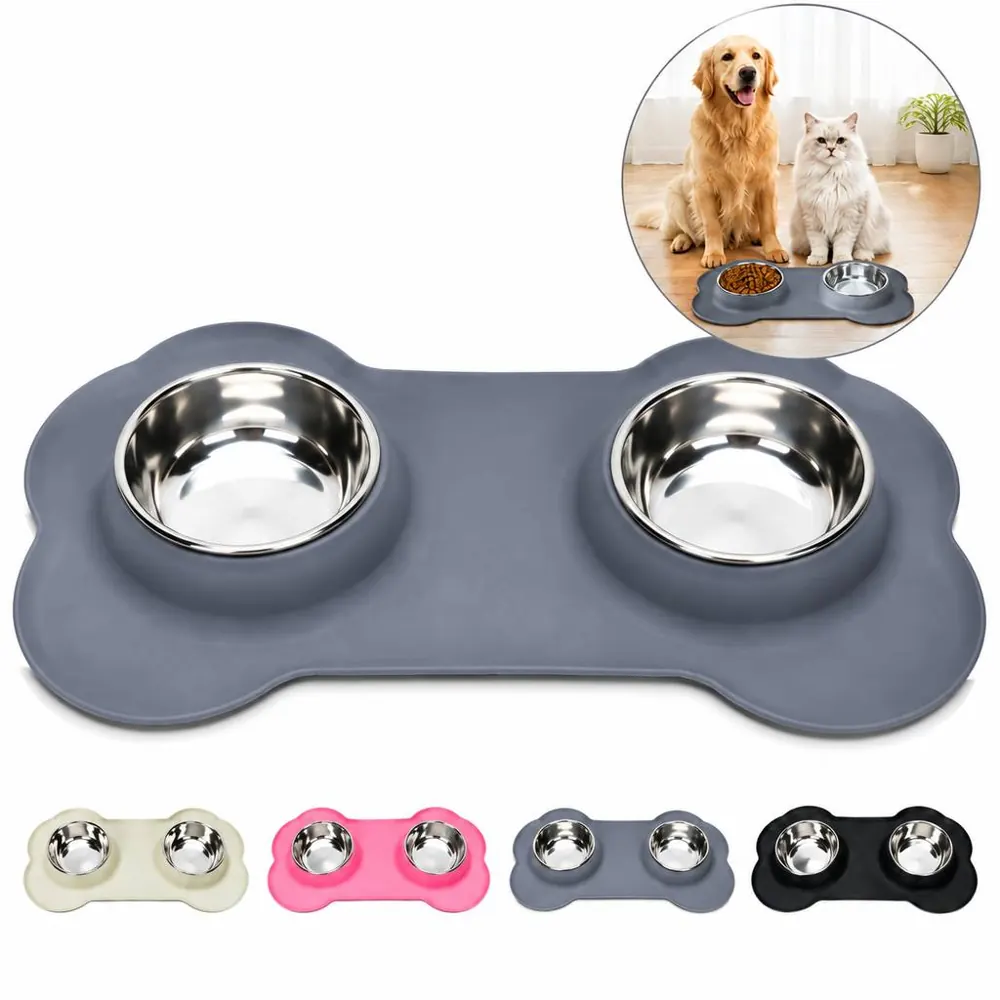 Non-Slip Stainless Steel Dog Water Bowl for Large Breeds 2