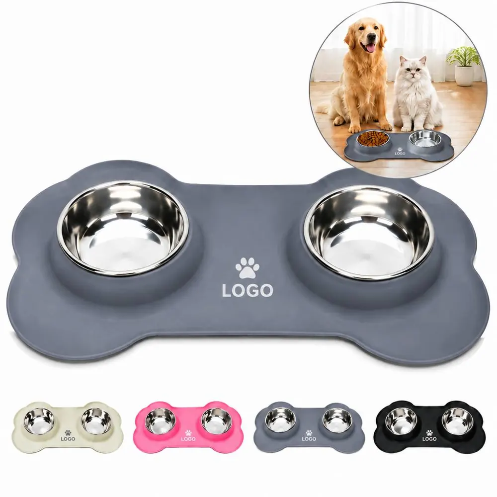 Non-Slip Stainless Steel Dog Water Bowl for Large Breeds