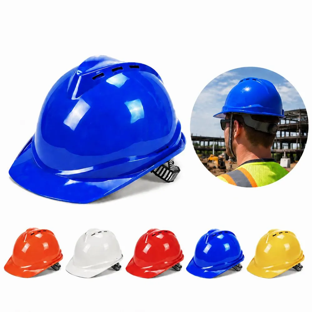 Vented V-Shape Safety Helmet for Industrial Work 2
