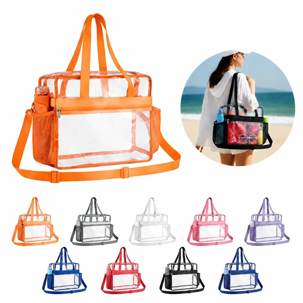 Clear Transparent Tote Bag for Everyday Shopping and Travel 2