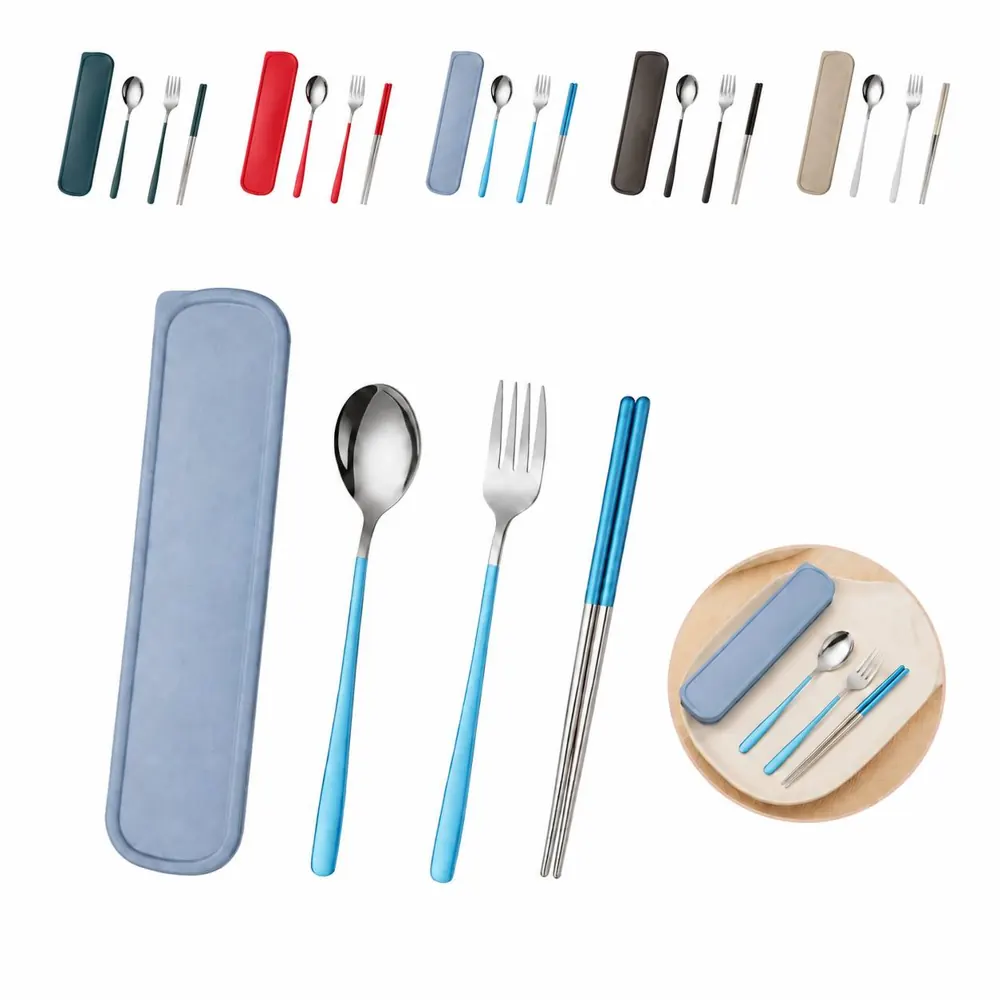Rustproof Utensil Kit with Storage Case for Dining and 2