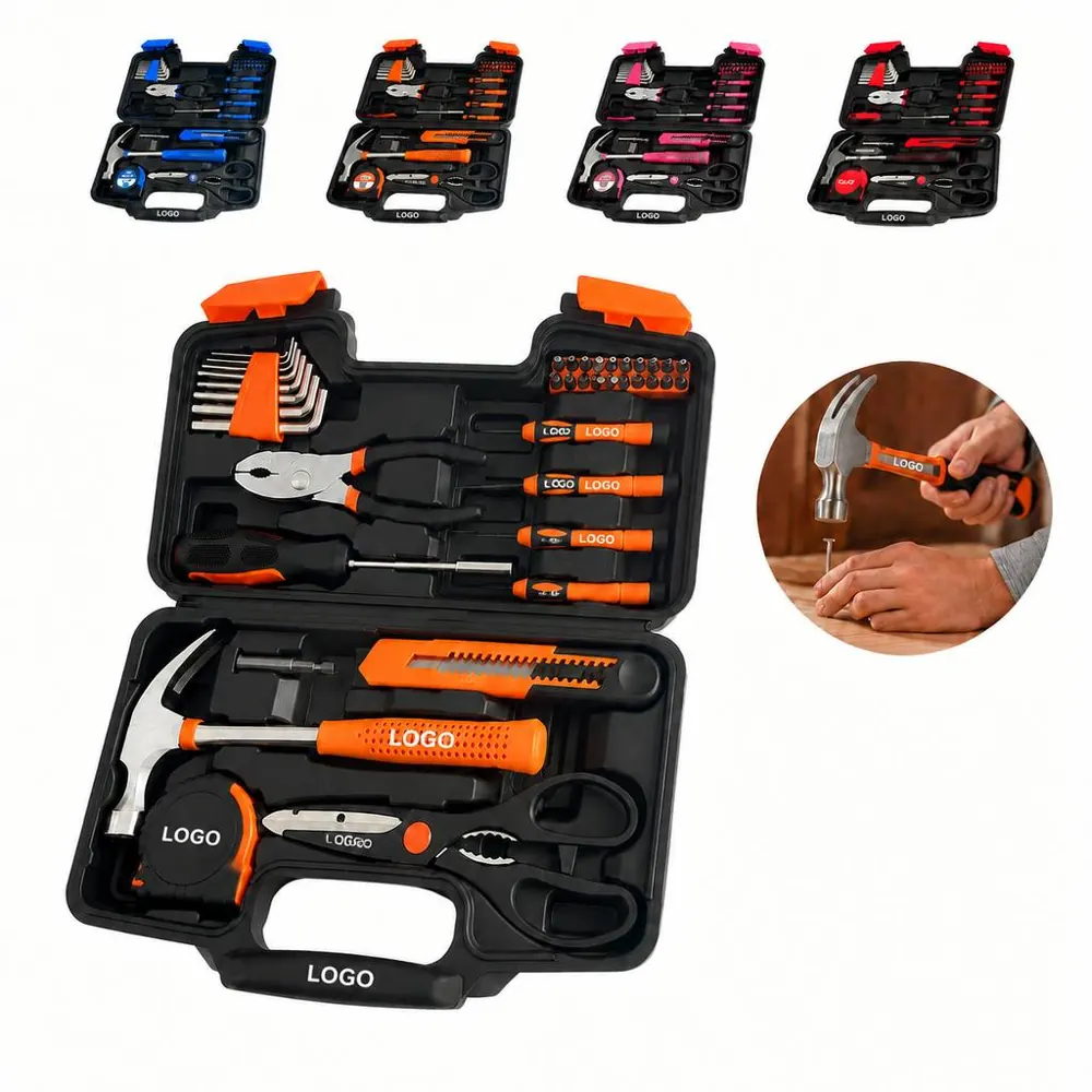 39-Piece Household Hand Tool Set with Screwdrivers Pliers
