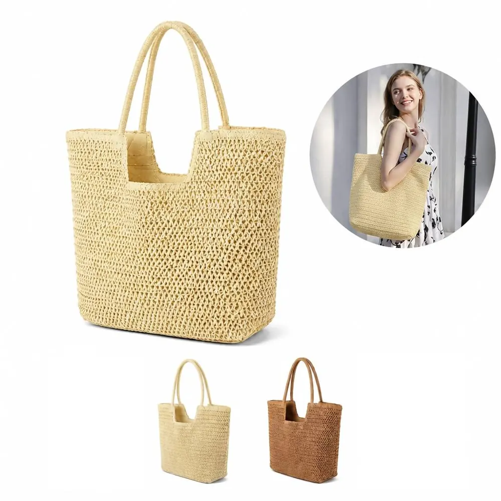 Eco-Friendly Woven Straw Tote for Beach and Picnics 2