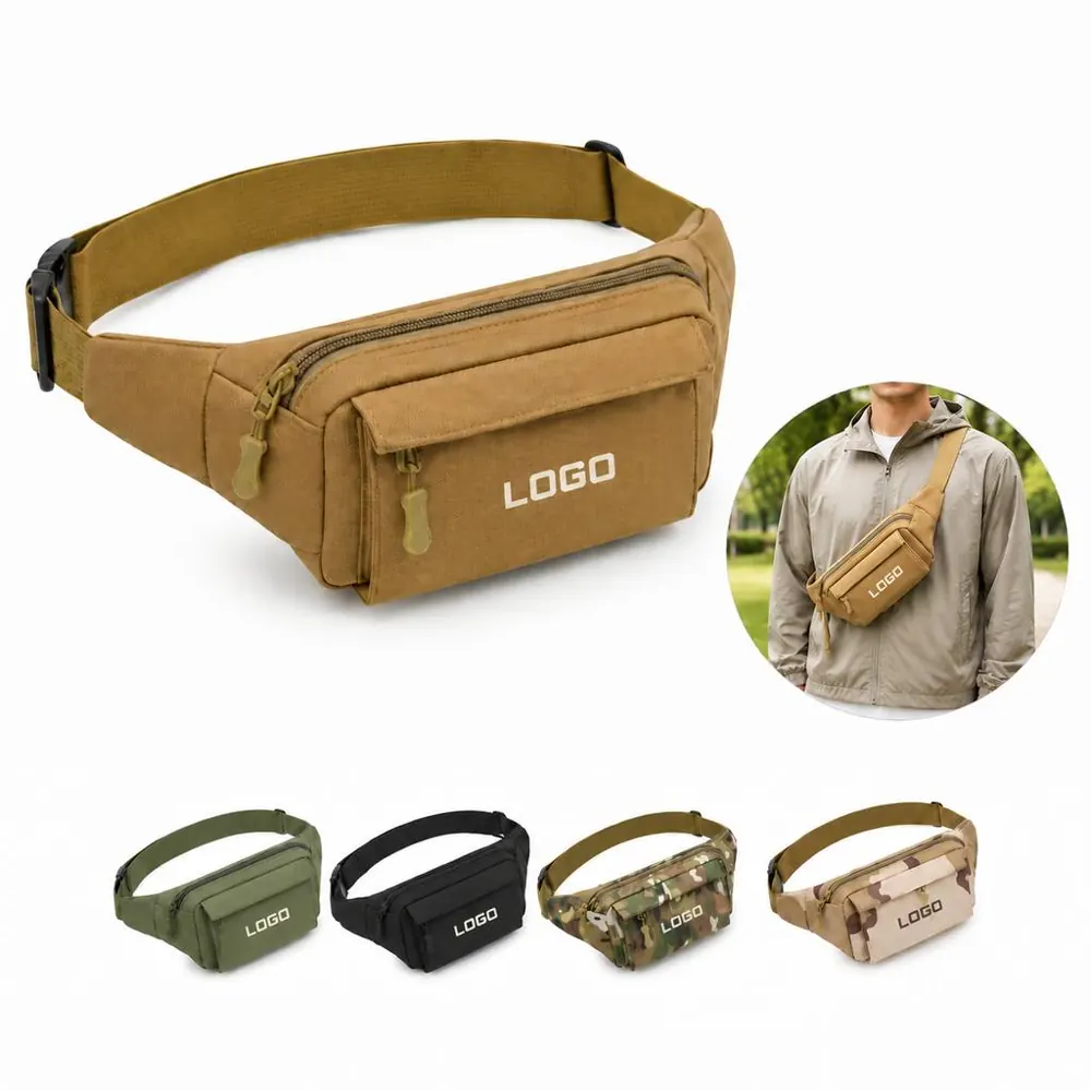 Water-Resistant Nylon Tactical Waist Bag for Outdoor Gear