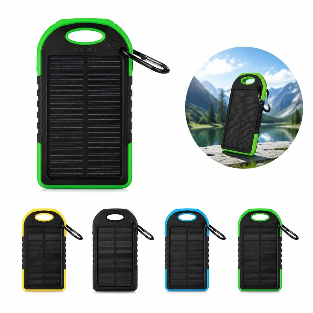 Portable Solar Charger with LED Light for USB Devices 2